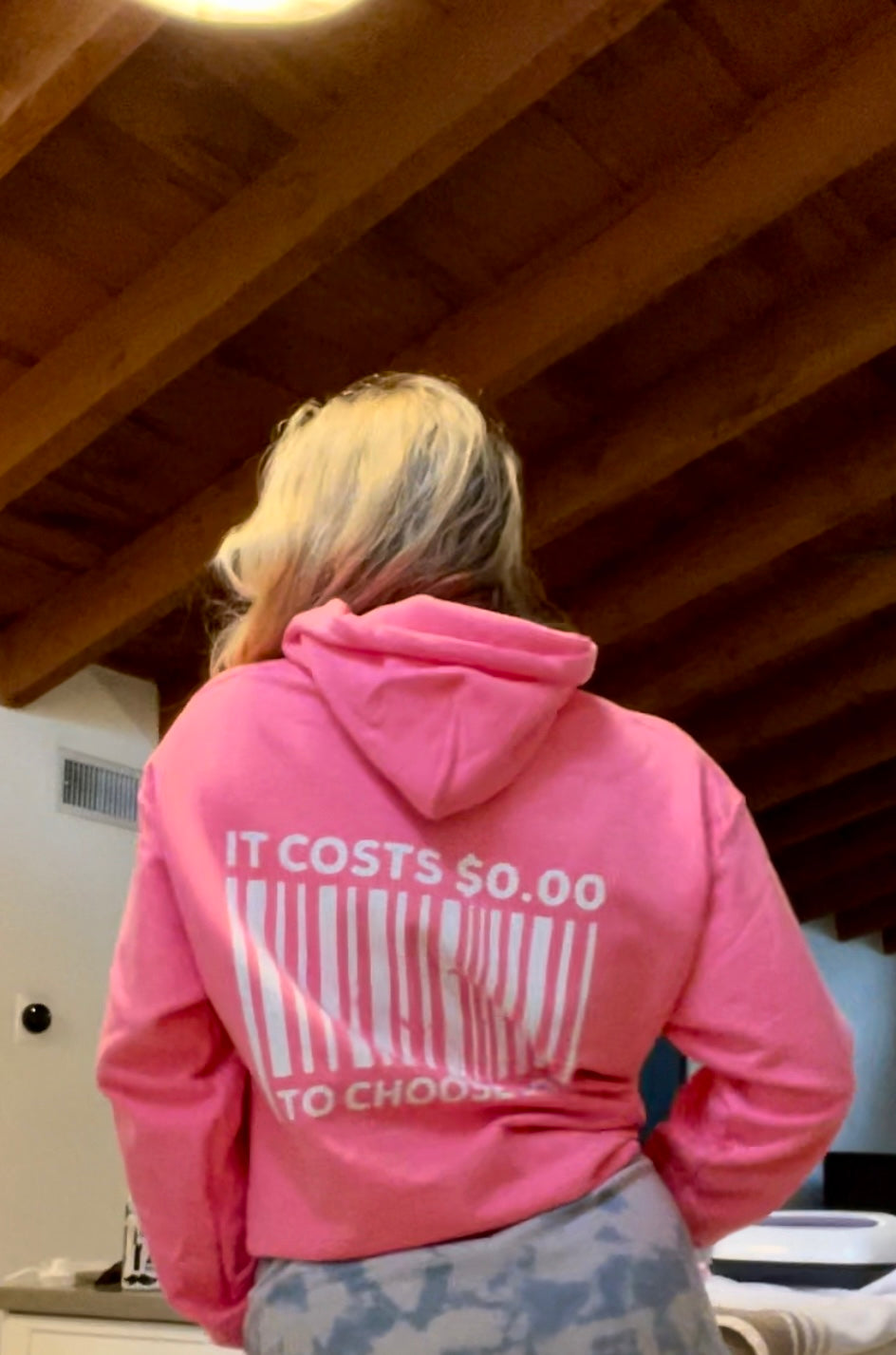 "Choose Joy" Price Tag Hoodie