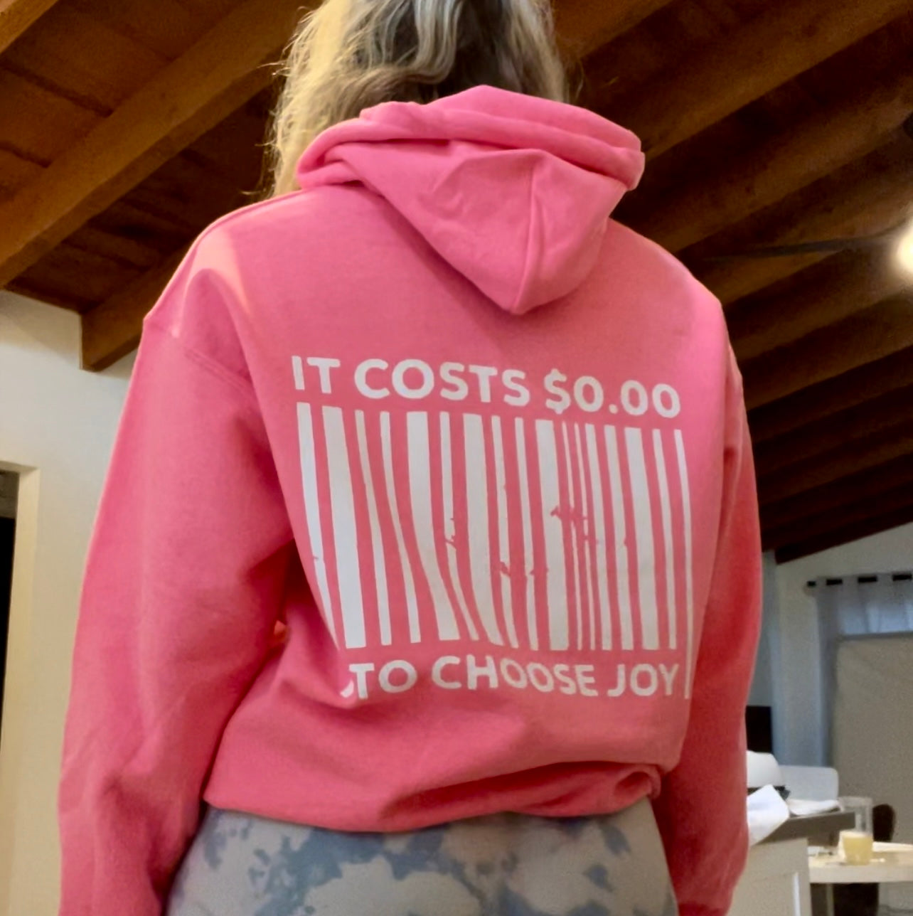 "Choose Joy" Price Tag Hoodie