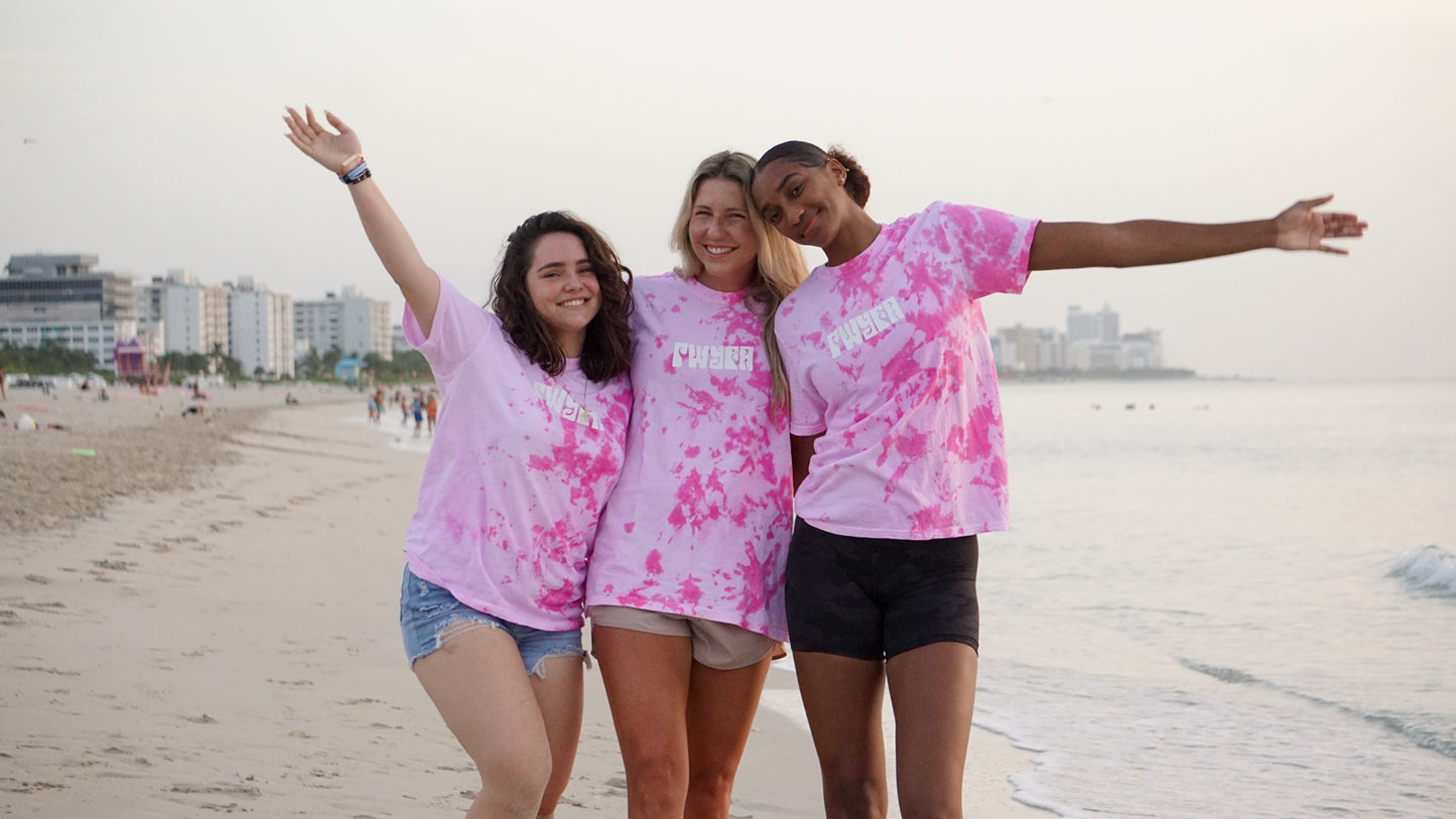 PINK "PWYFA" Half-Dye T-Shirt