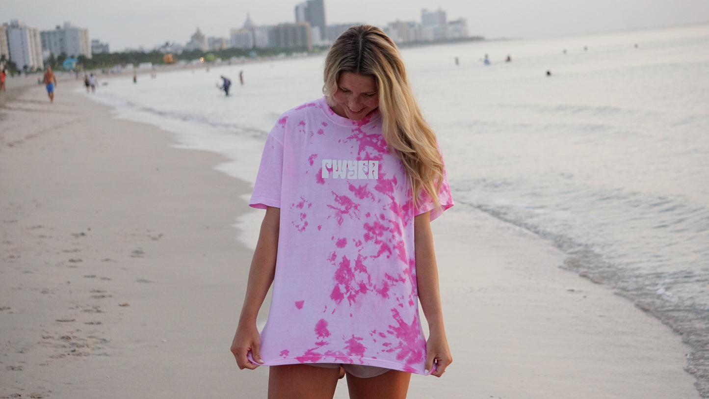 PINK "PWYFA" Half-Dye T-Shirt