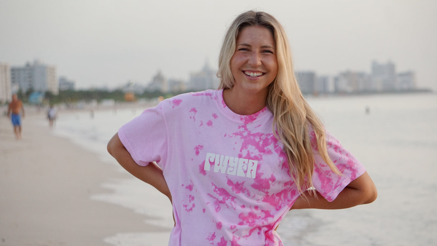 PINK "PWYFA" Half-Dye T-Shirt